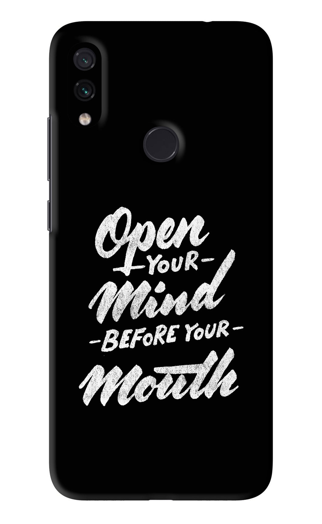 Open Your Mind Before Your Mouth Xiaomi Redmi Note 7 Back Skin Wrap