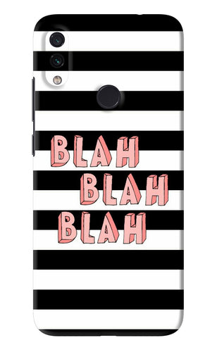 Blah Blah Blah Xiaomi Redmi Note 7 Back Skin Wrap