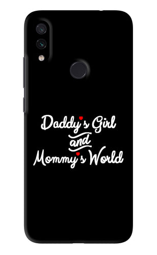 Daddy's Girl and Mommy's World Xiaomi Redmi Note 7 Back Skin Wrap
