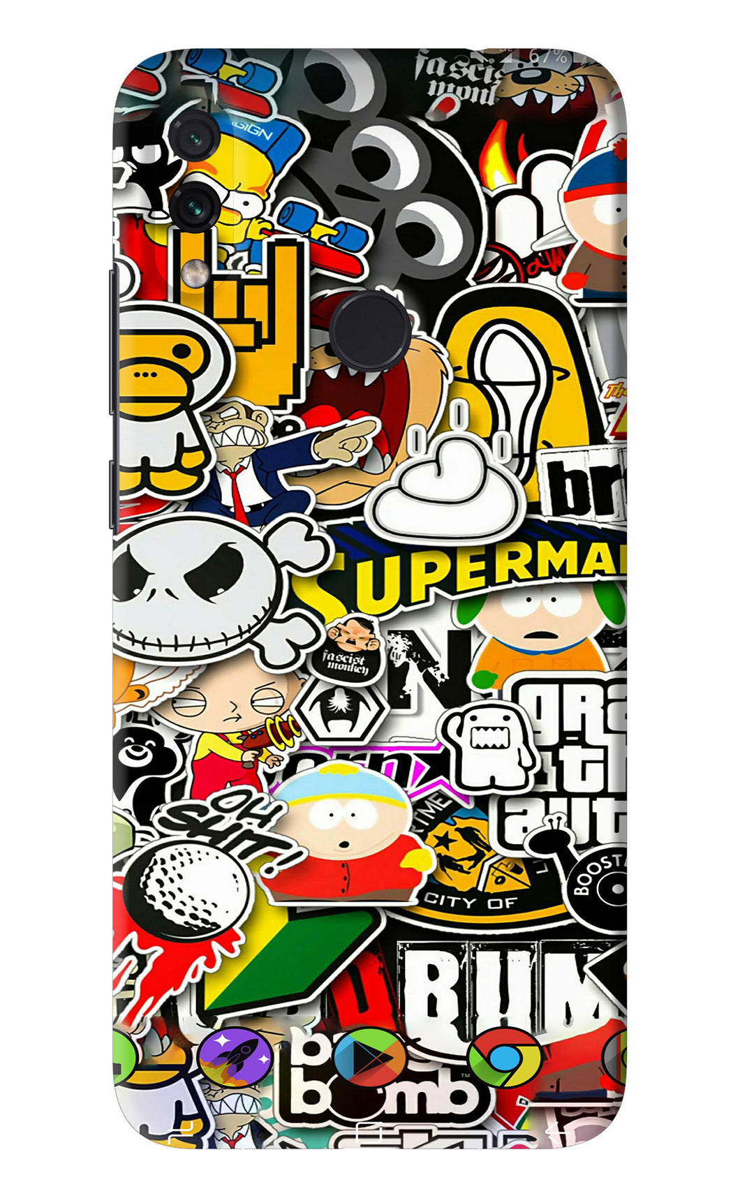 Sticker Bomb Xiaomi Redmi Note 7 Back Skin Wrap