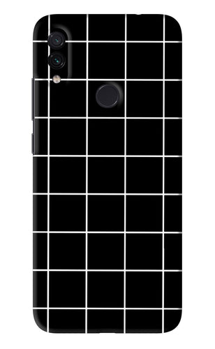 White Grid Xiaomi Redmi Note 7 Pro Back Skin Wrap