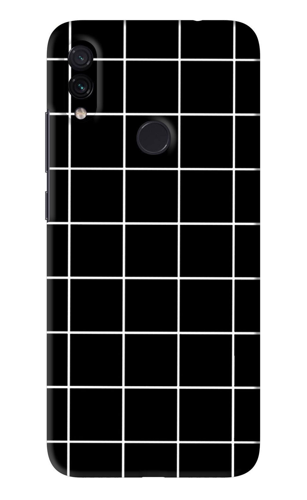 White Grid Xiaomi Redmi Note 7 Pro Back Skin Wrap