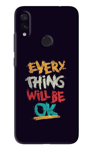 Everything Will Be Ok Xiaomi Redmi Note 7 Pro Back Skin Wrap