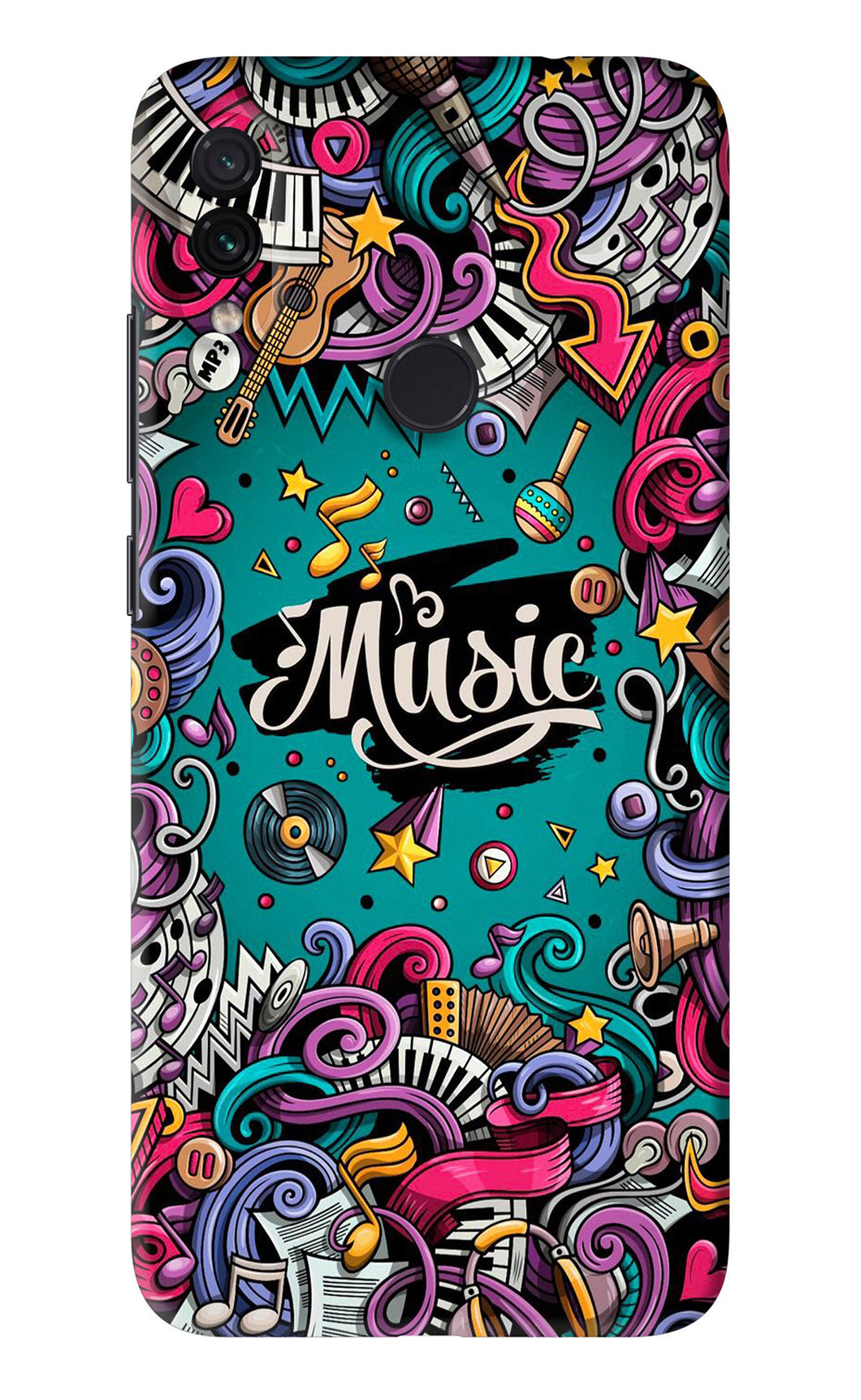 Music Graffiti Xiaomi Redmi Note 7 Pro Back Skin Wrap