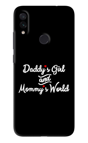 Daddy's Girl and Mommy's World Xiaomi Redmi Note 7 Pro Back Skin Wrap