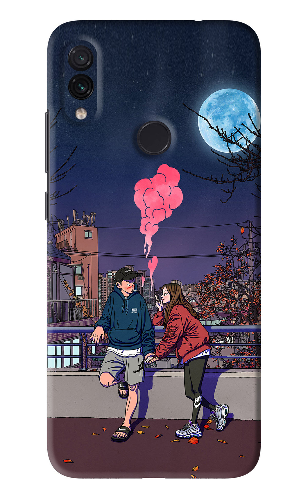 Chilling Couple Xiaomi Redmi Note 7 Pro Back Skin Wrap