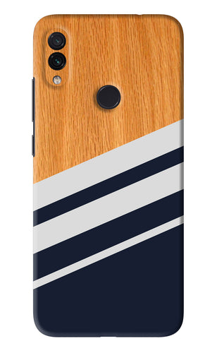 Black And White Wooden Xiaomi Redmi Note 7 Pro Back Skin Wrap
