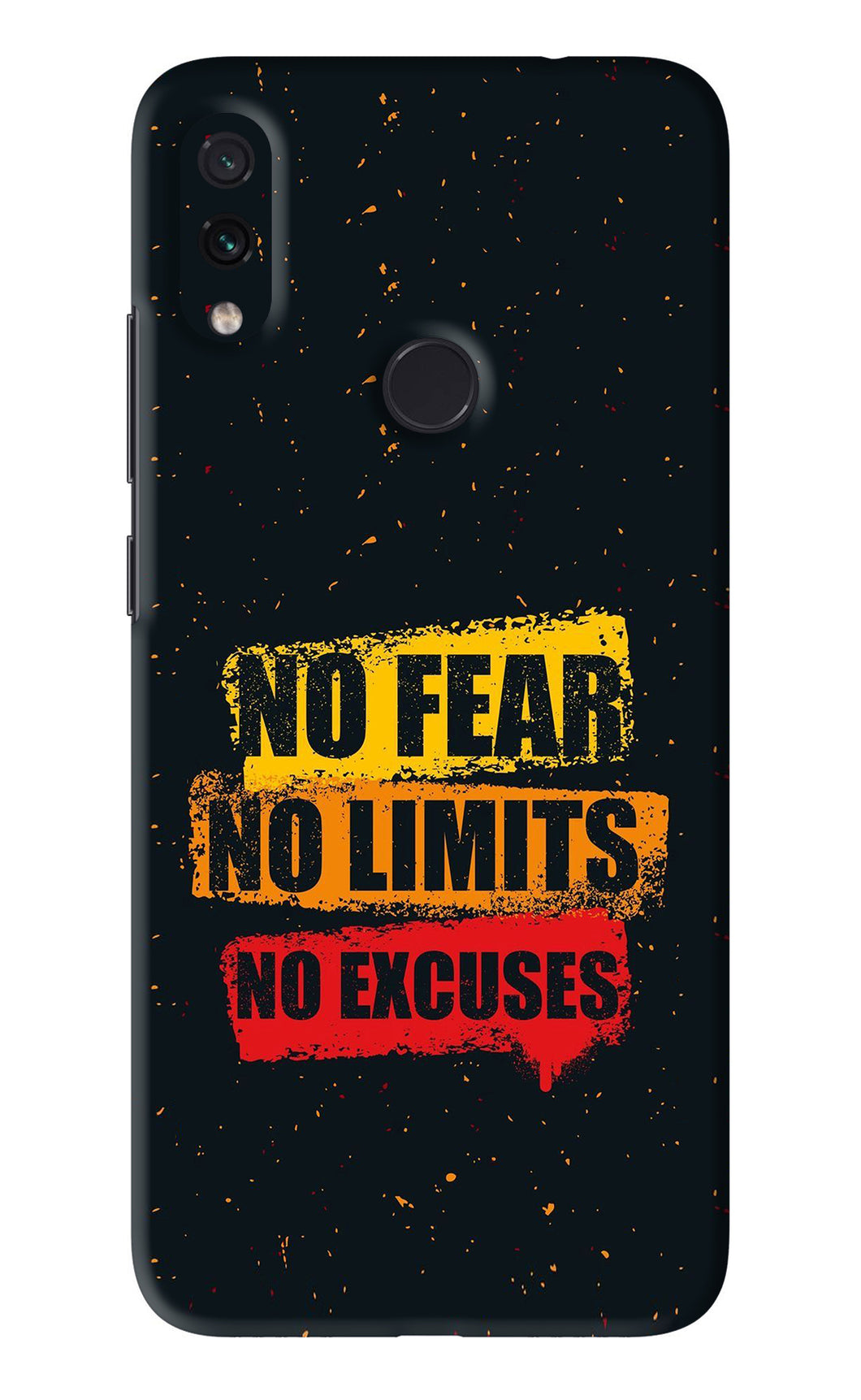 No Fear No Limits No Excuses Xiaomi Redmi Note 7S Back Skin Wrap