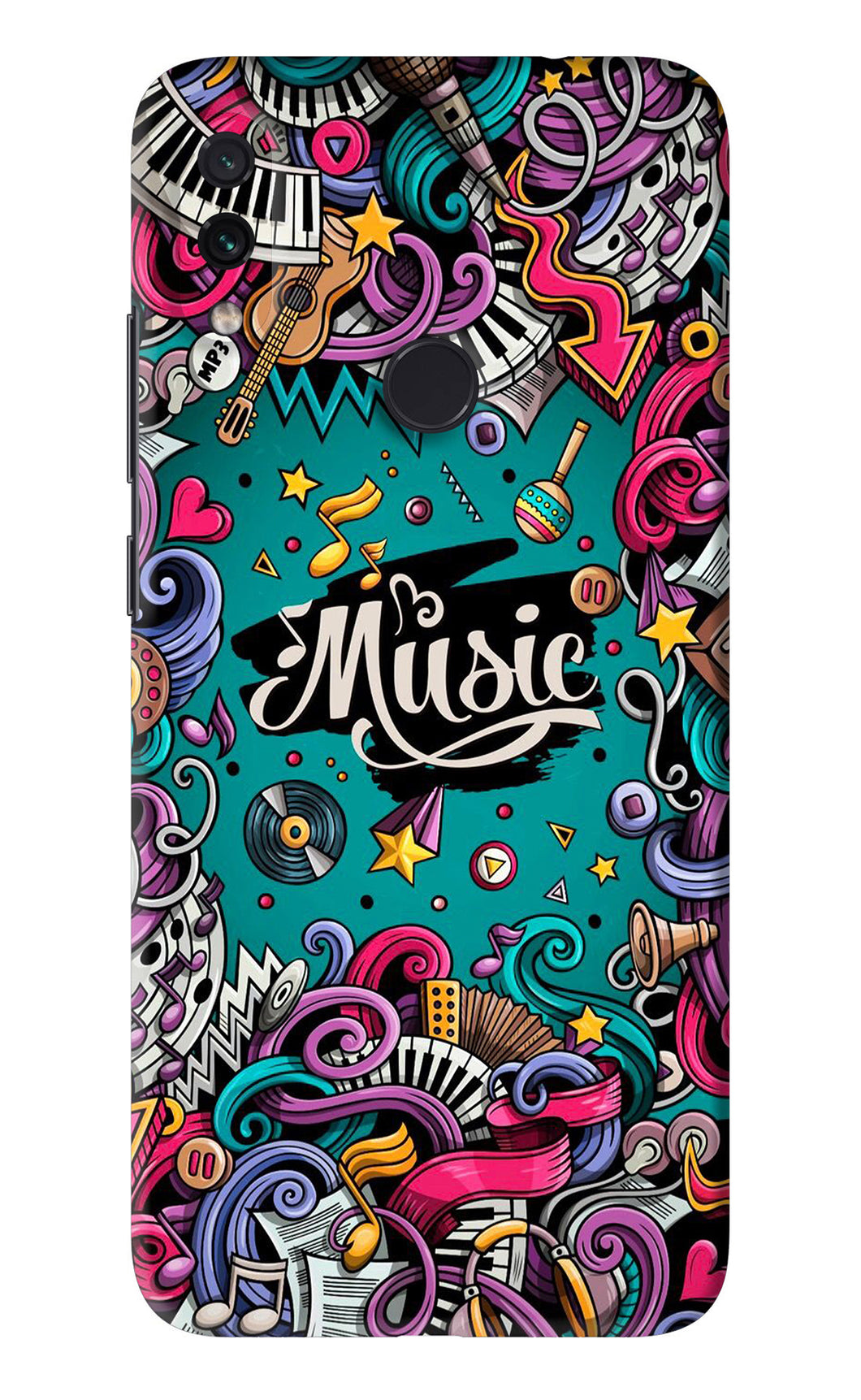 Music Graffiti Xiaomi Redmi Note 7S Back Skin Wrap
