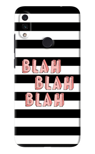 Blah Blah Blah Xiaomi Redmi Note 7S Back Skin Wrap