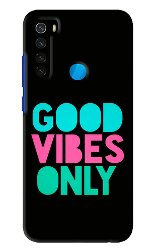 Quote Good Vibes Only Xiaomi Redmi Note 8 Back Skin Wrap