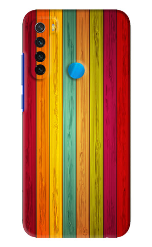 Multicolor Wooden Xiaomi Redmi Note 8 Back Skin Wrap
