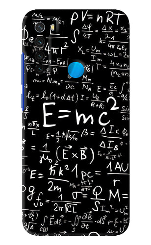 Physics Albert Einstein Formula Xiaomi Redmi Note 8 Back Skin Wrap