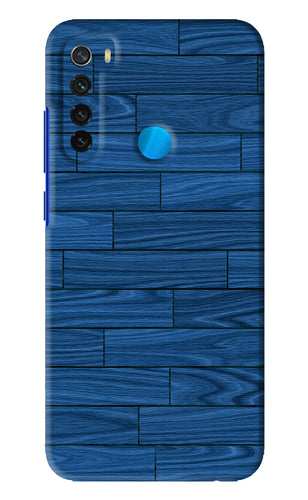 Blue Wooden Texture Xiaomi Redmi Note 8 Back Skin Wrap