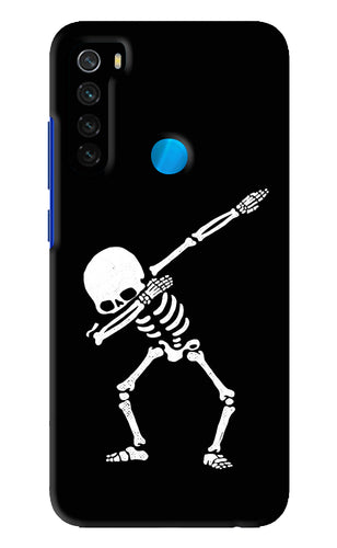Dabbing Skeleton Art Xiaomi Redmi Note 8 Back Skin Wrap