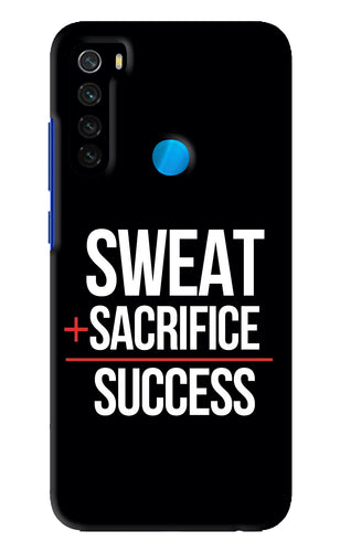 Sweat Sacrifice Success Xiaomi Redmi Note 8 Back Skin Wrap