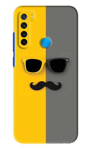 Sunglasses with Mustache Xiaomi Redmi Note 8 Back Skin Wrap