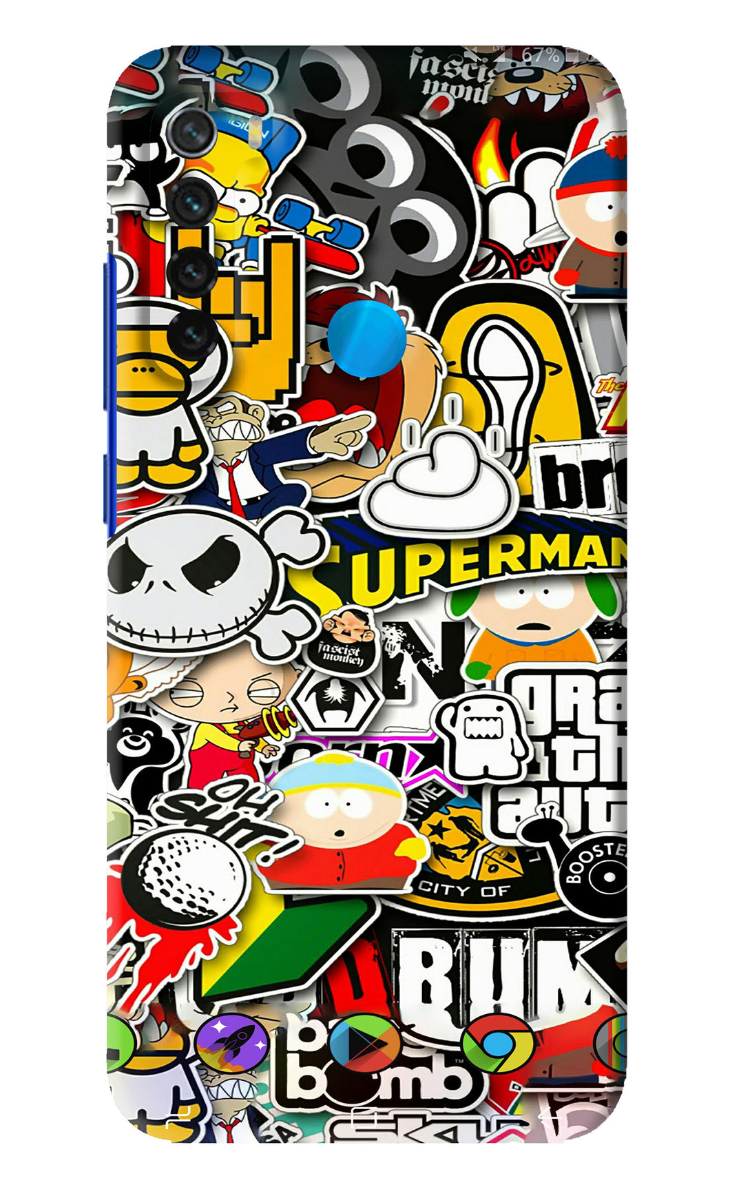 Sticker Bomb Xiaomi Redmi Note 8 Back Skin Wrap