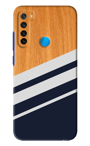 Black And White Wooden Xiaomi Redmi Note 8 Back Skin Wrap
