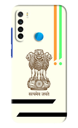 Satyamev Jayate Brown Logo Xiaomi Redmi Note 8 Back Skin Wrap
