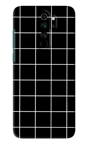 White Grid Xiaomi Redmi Note 8 Pro Back Skin Wrap