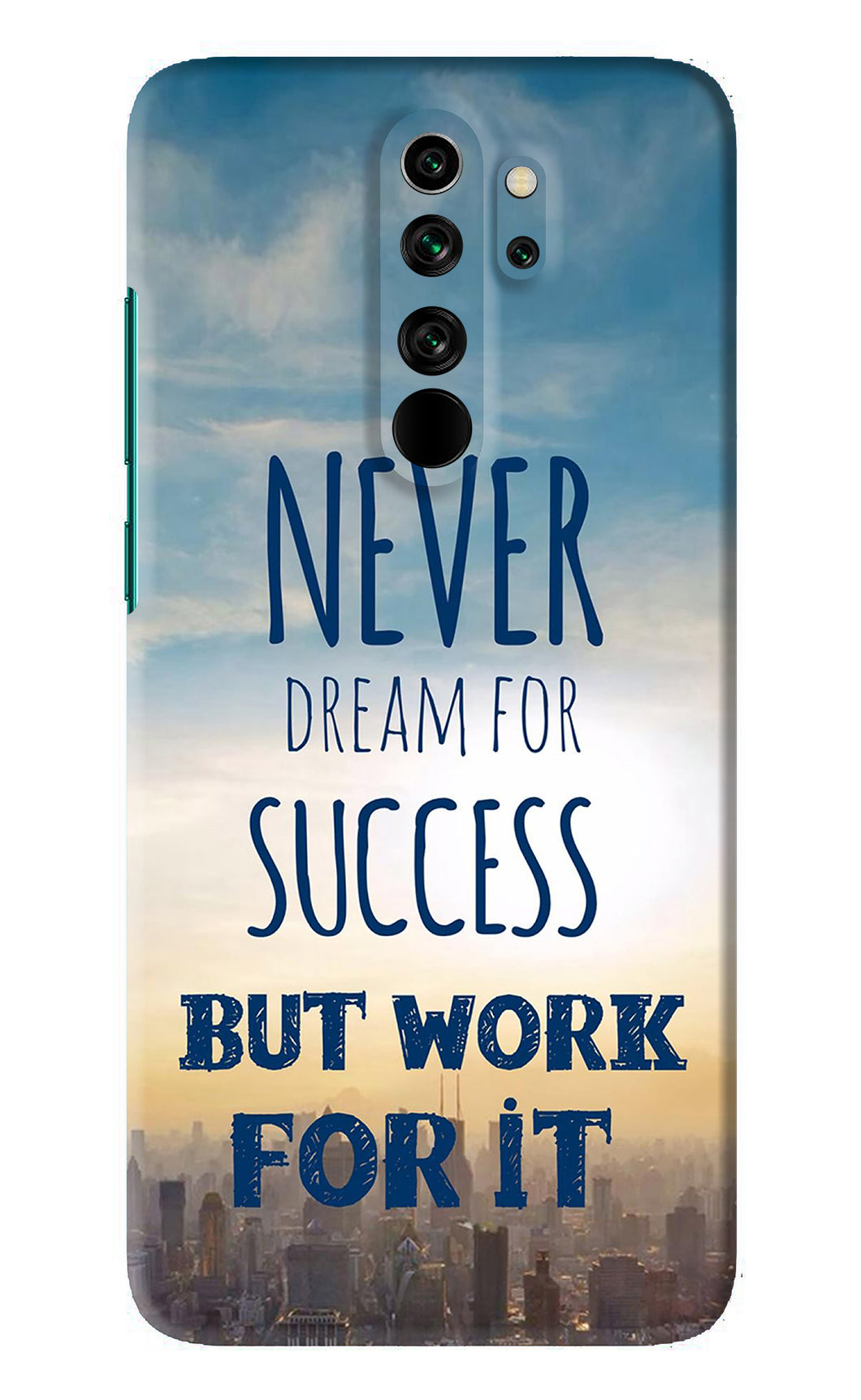 Never Dream For Success But Work For It Xiaomi Redmi Note 8 Pro Back Skin Wrap