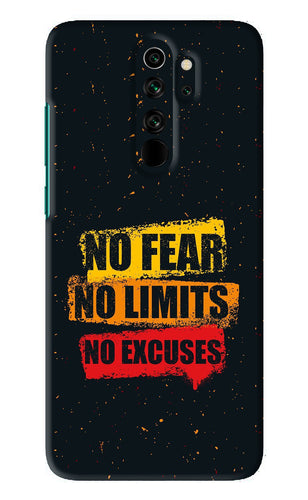 No Fear No Limits No Excuses Xiaomi Redmi Note 8 Pro Back Skin Wrap