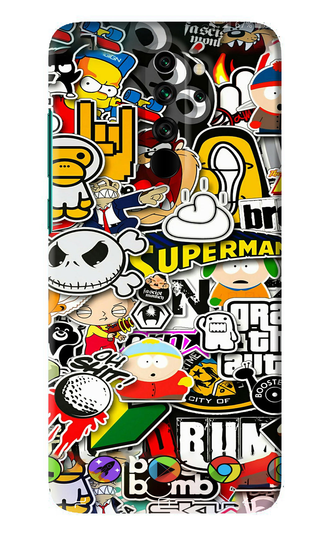 Sticker Bomb Xiaomi Redmi Note 8 Pro Back Skin Wrap