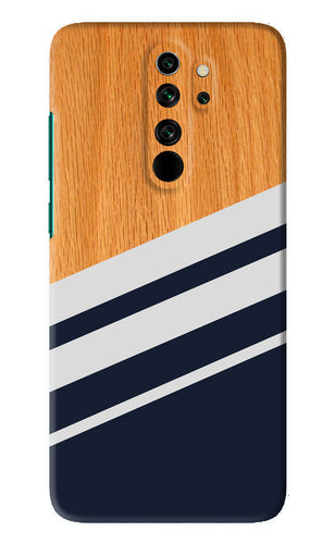 Black And White Wooden Xiaomi Redmi Note 8 Pro Back Skin Wrap