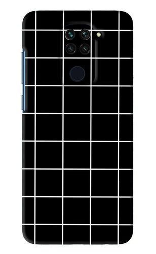 White Grid Xiaomi Redmi Note 9 Back Skin Wrap