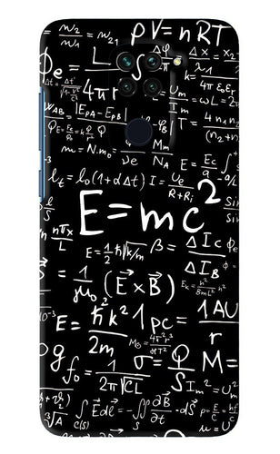 Physics Albert Einstein Formula Xiaomi Redmi Note 9 Back Skin Wrap