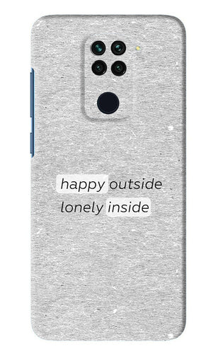 Happy Outside Lonely Inside Xiaomi Redmi Note 9 Back Skin Wrap