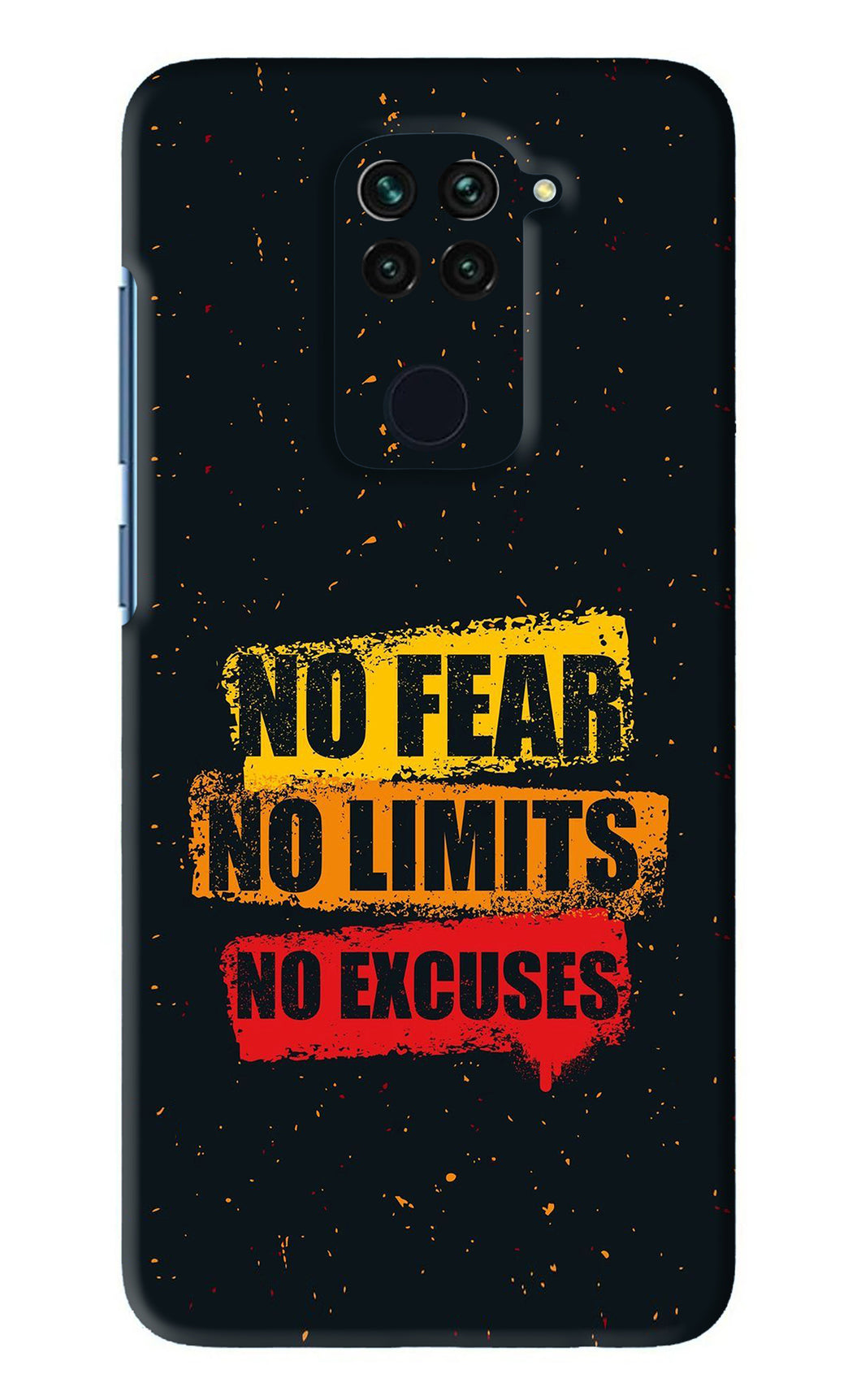 No Fear No Limits No Excuses Xiaomi Redmi Note 9 Back Skin Wrap