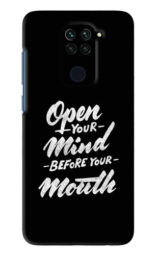 Open Your Mind Before Your Mouth Xiaomi Redmi Note 9 Back Skin Wrap