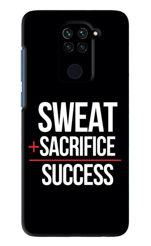 Sweat Sacrifice Success Xiaomi Redmi Note 9 Back Skin Wrap