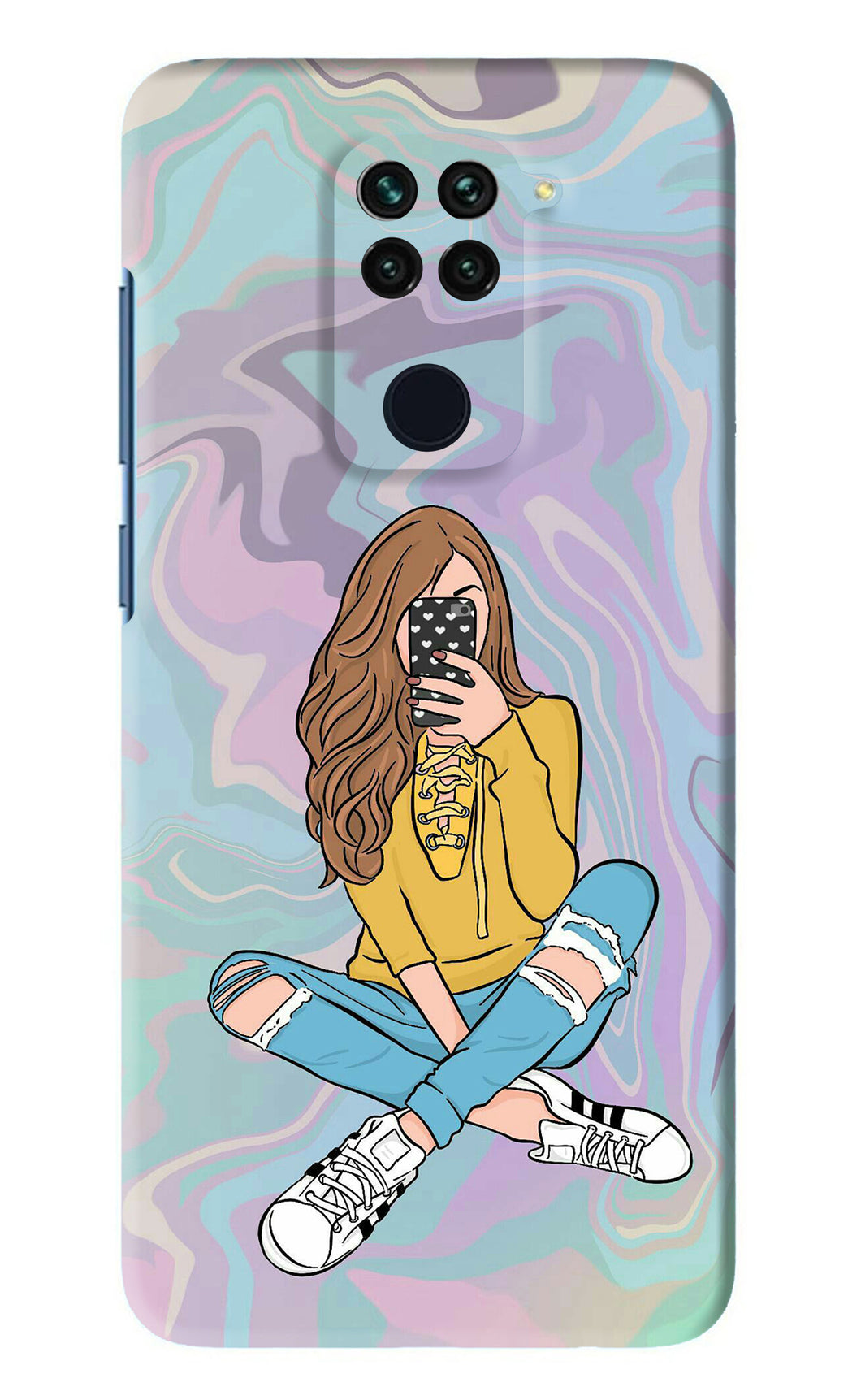 Selfie Girl Xiaomi Redmi Note 9 Back Skin Wrap