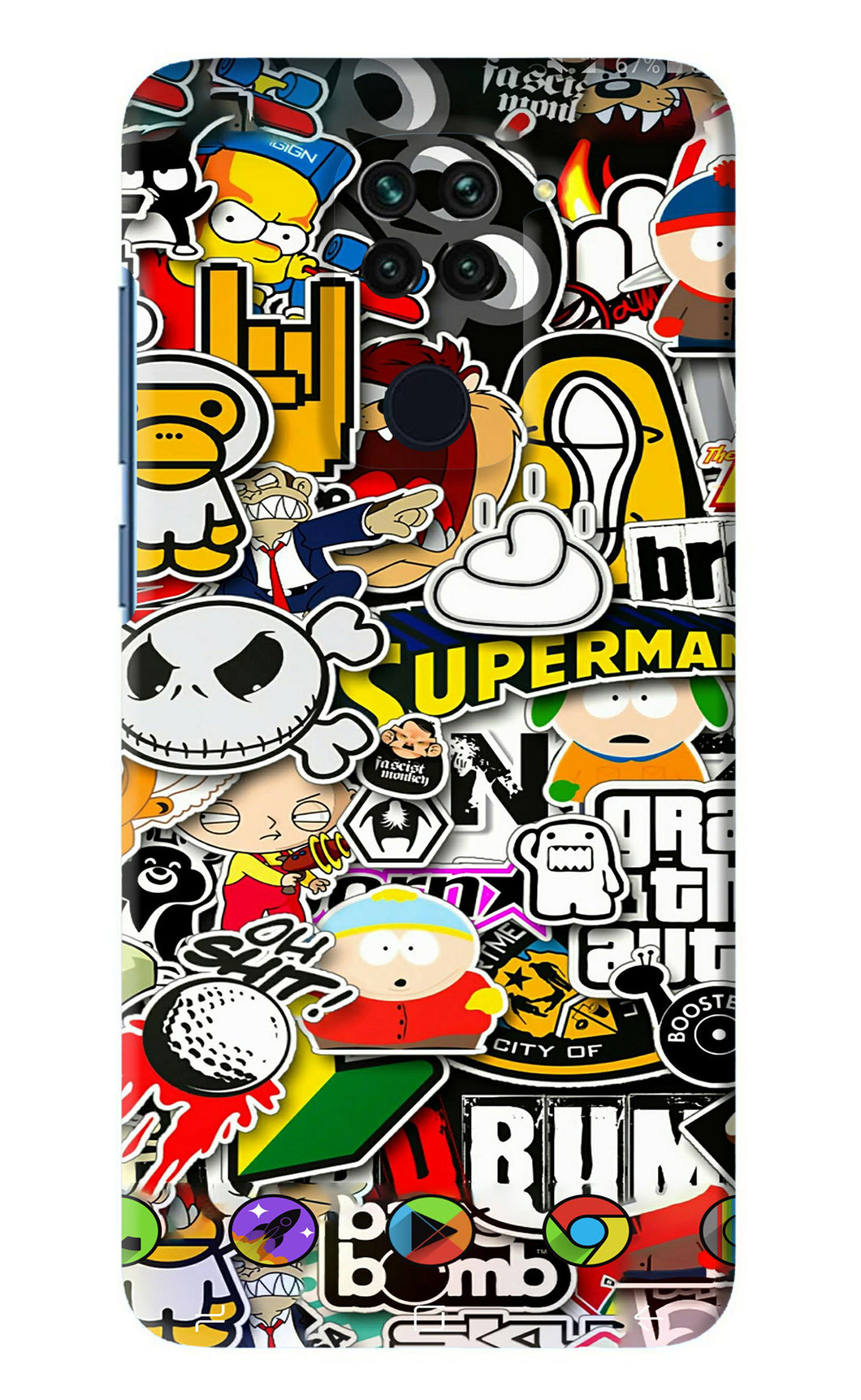 Sticker Bomb Xiaomi Redmi Note 9 Back Skin Wrap