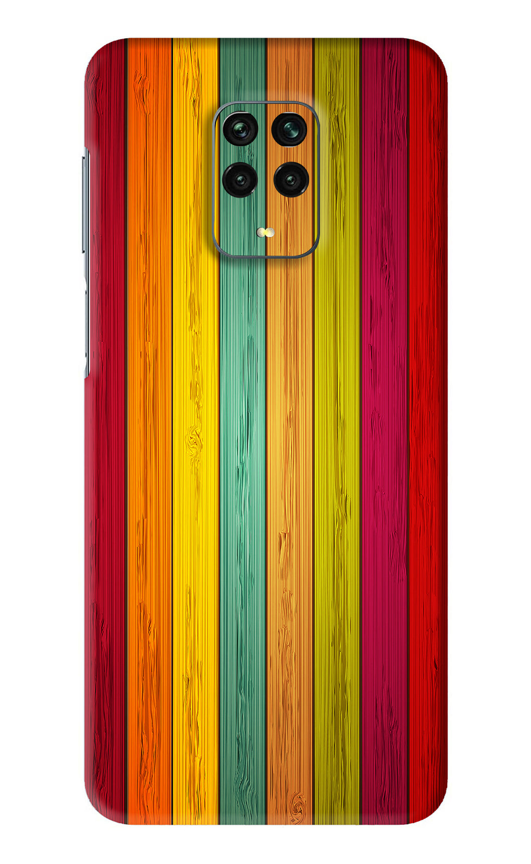 Multicolor Wooden Xiaomi Redmi Note 9 Pro Back Skin Wrap