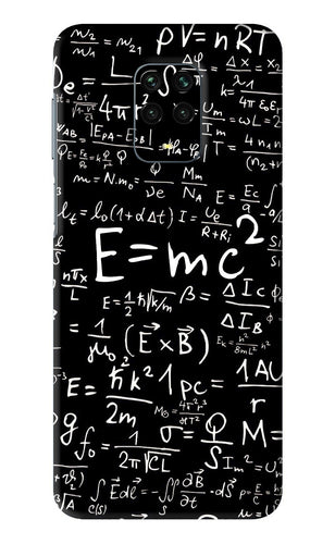 Physics Albert Einstein Formula Xiaomi Redmi Note 9 Pro Back Skin Wrap