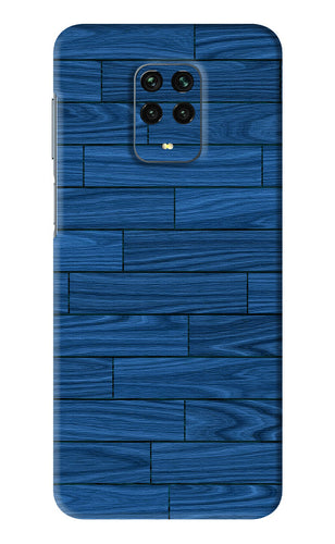 Blue Wooden Texture Xiaomi Redmi Note 9 Pro Back Skin Wrap