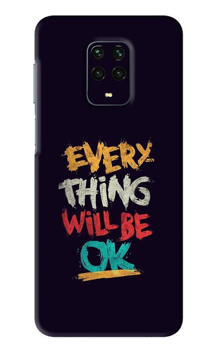 Everything Will Be Ok Xiaomi Redmi Note 9 Pro Back Skin Wrap