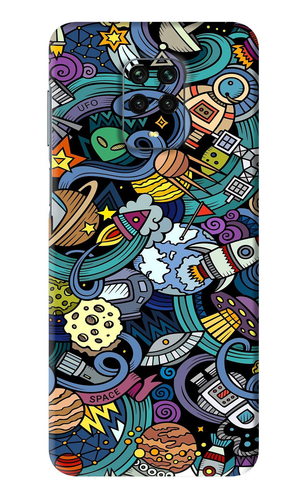 Space Abstract Xiaomi Redmi Note 9 Pro Back Skin Wrap