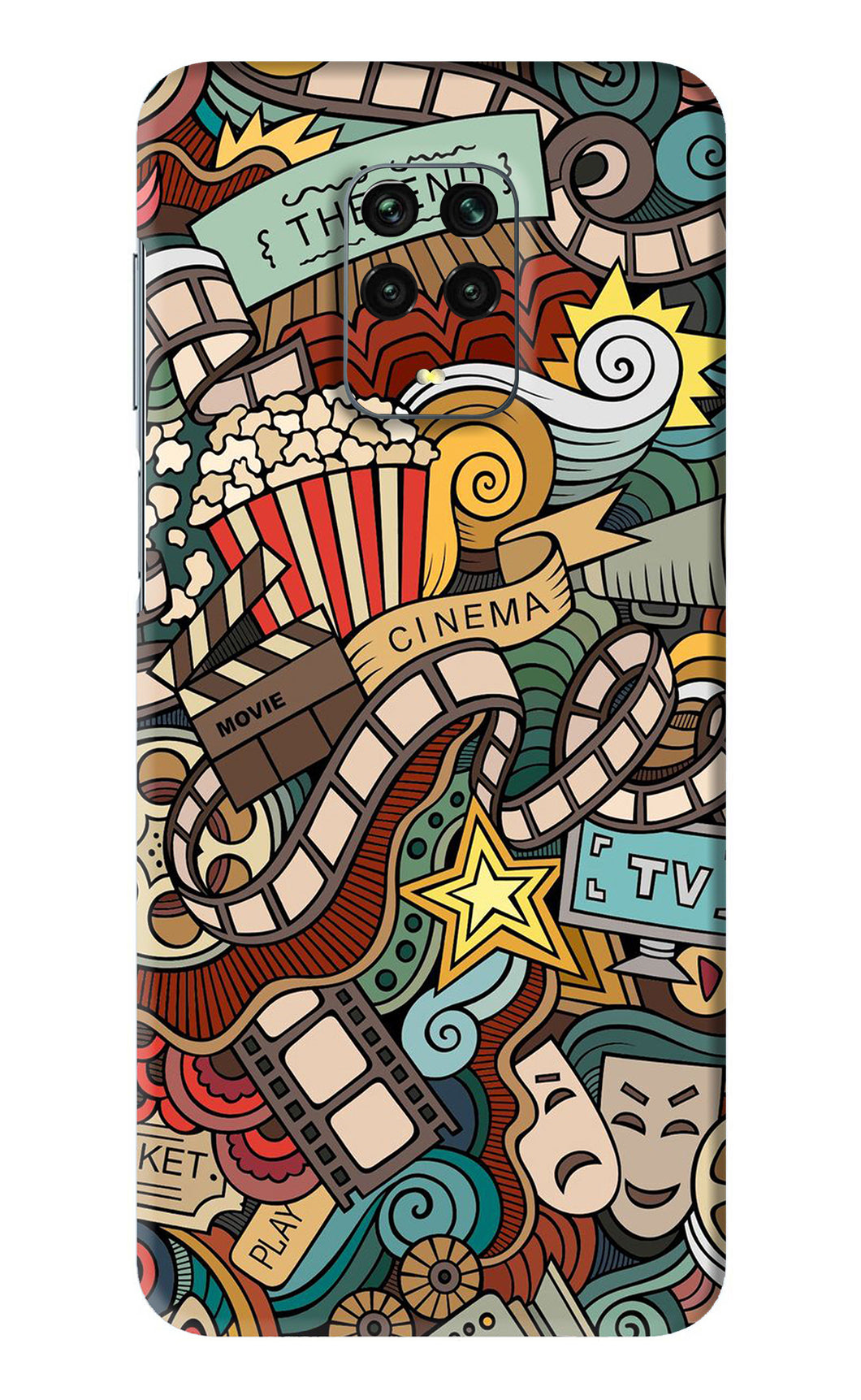 Cinema Abstract Xiaomi Redmi Note 9 Pro Back Skin Wrap