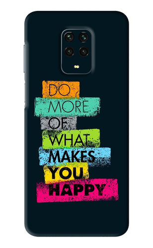 Do More Of What Makes You Happy Xiaomi Redmi Note 9 Pro Back Skin Wrap