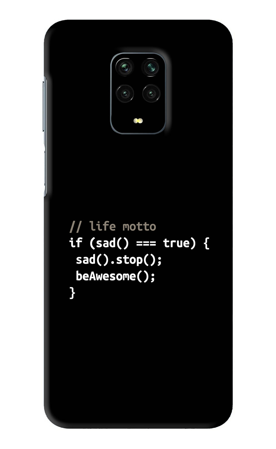 Life Motto Code Xiaomi Redmi Note 9 Pro Back Skin Wrap