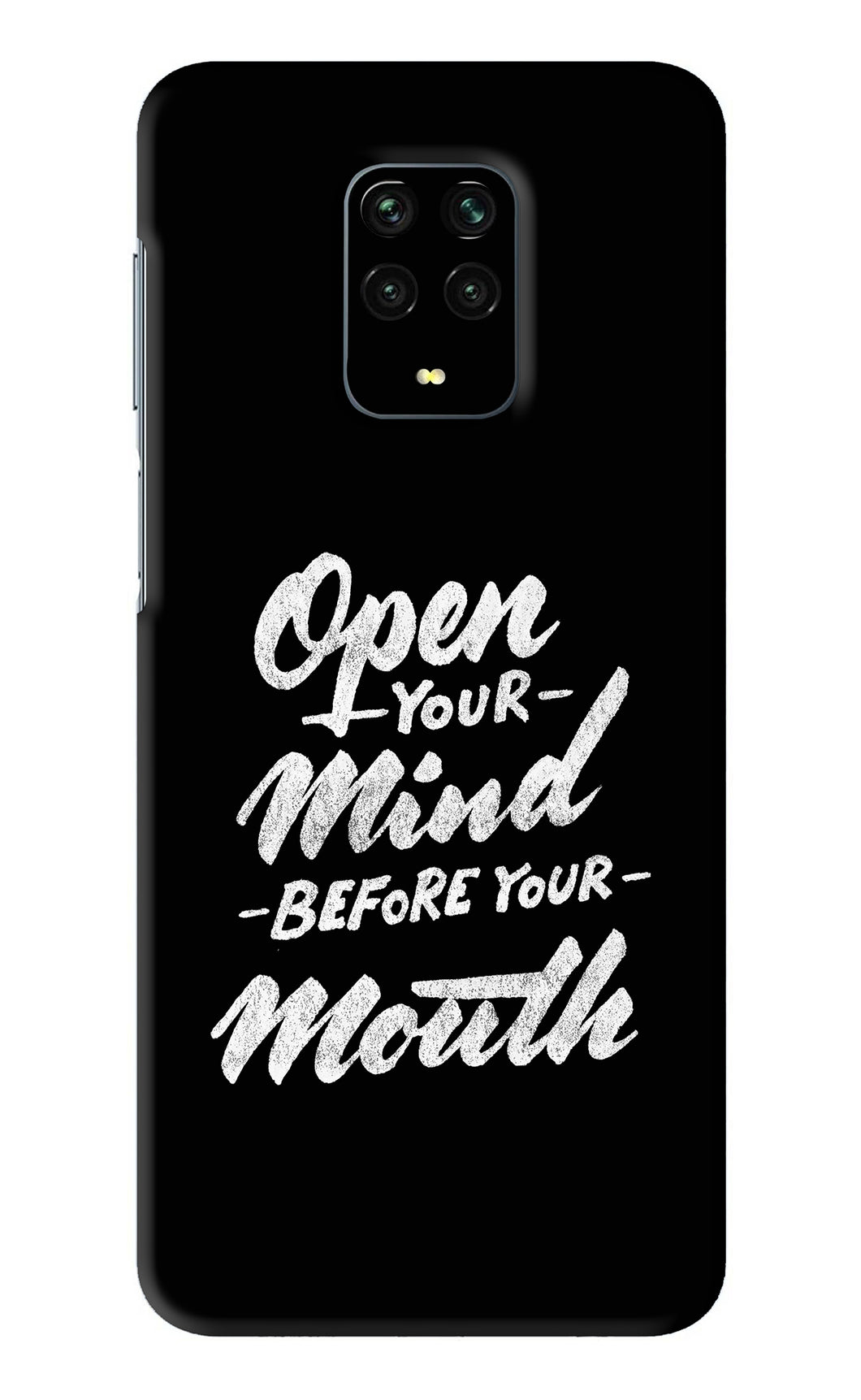 Open Your Mind Before Your Mouth Xiaomi Redmi Note 9 Pro Back Skin Wrap