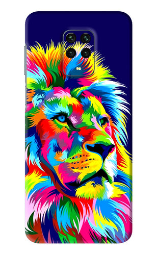 Vector Art Lion Xiaomi Redmi Note 9 Pro Back Skin Wrap