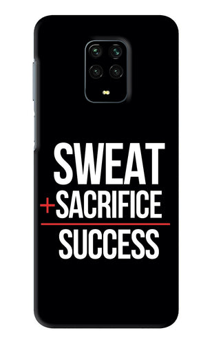 Sweat Sacrifice Success Xiaomi Redmi Note 9 Pro Back Skin Wrap