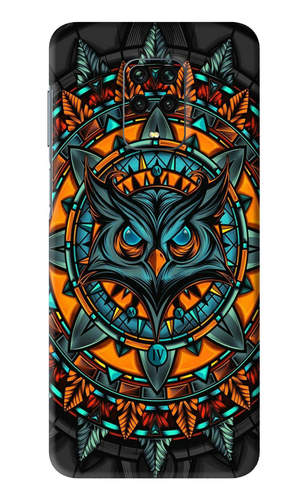 Angry Owl Art Xiaomi Redmi Note 9 Pro Back Skin Wrap