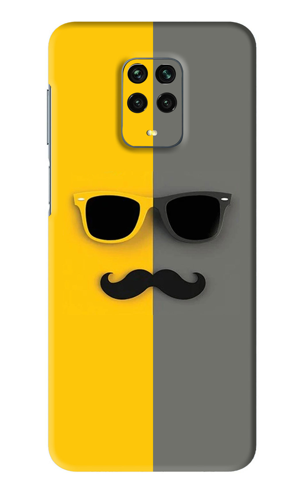 Sunglasses with Mustache Xiaomi Redmi Note 9 Pro Back Skin Wrap